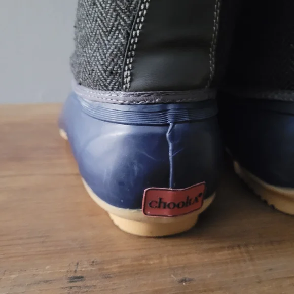 Chooka Eastlake Herringbone Gray Quilted Duck Boots Winter Sz 11 - Picture 9 of 12